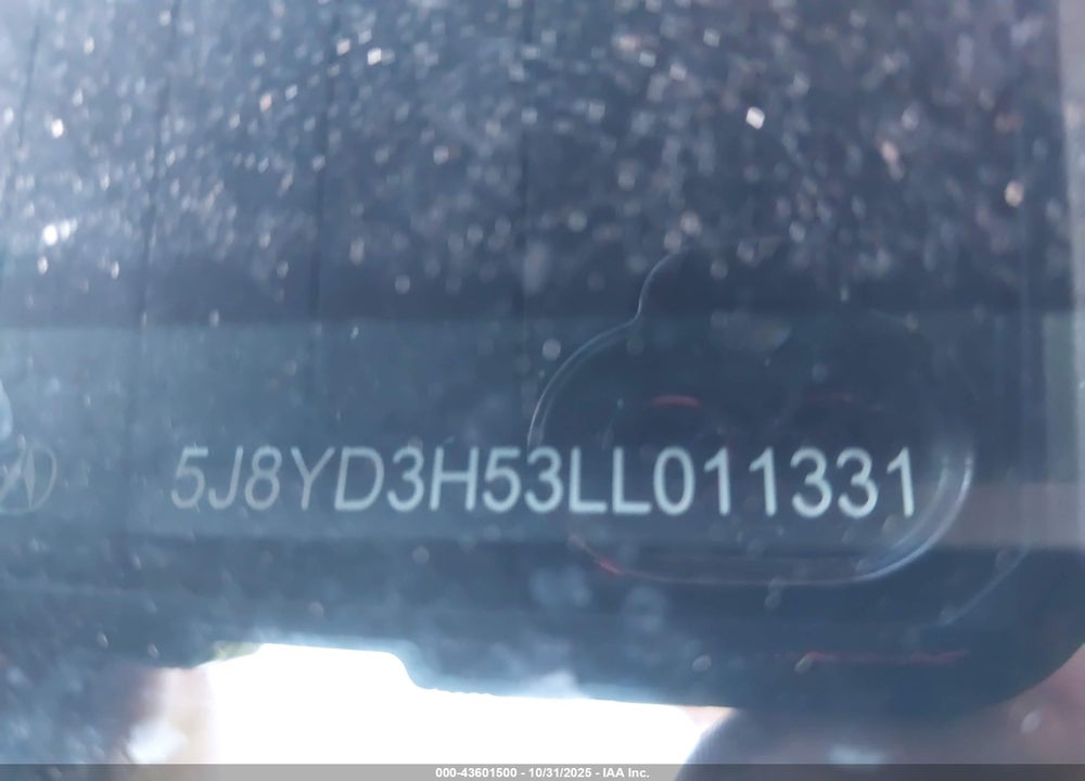2020 ACURA MDX TECHNOLOGY PACKAGE VIN: 5J8YD3H53LL011331