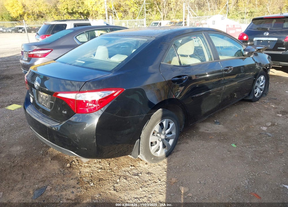 2016 TOYOTA COROLLA LE VIN: 2T1BURHE1GC578707