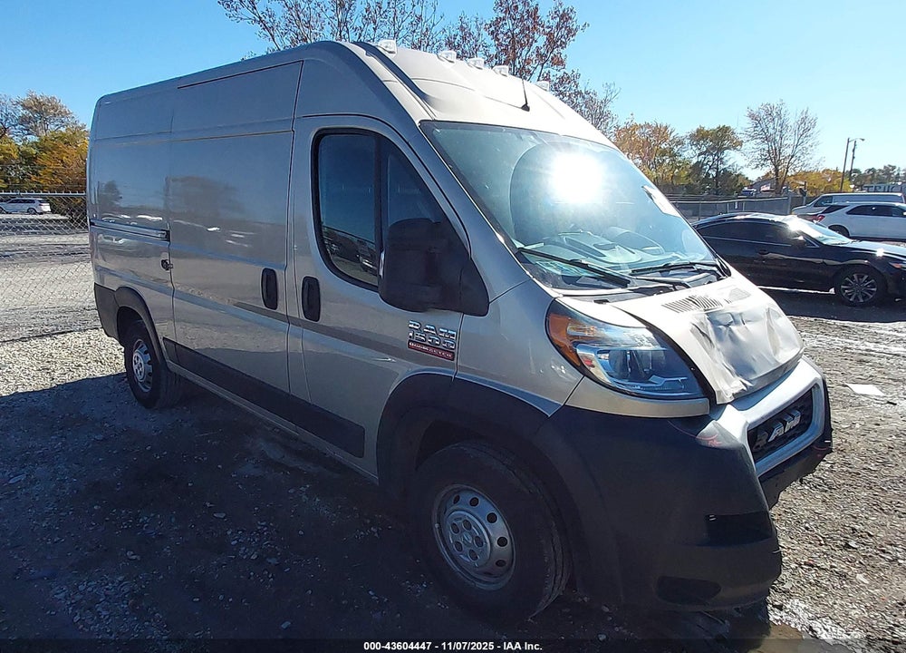 2019 RAM PROMASTER 1500 HIGH ROOF 136 WB VIN: 3C6TRVBG6KE566322