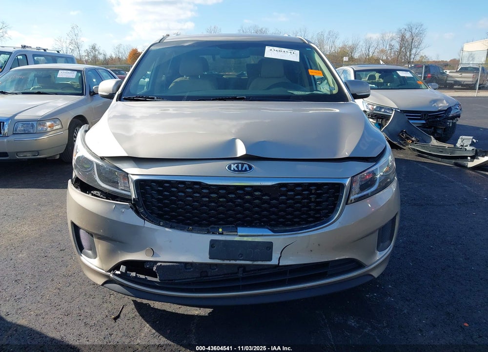 2016 KIA SEDONA LX VIN: KNDMB5C14G6195170