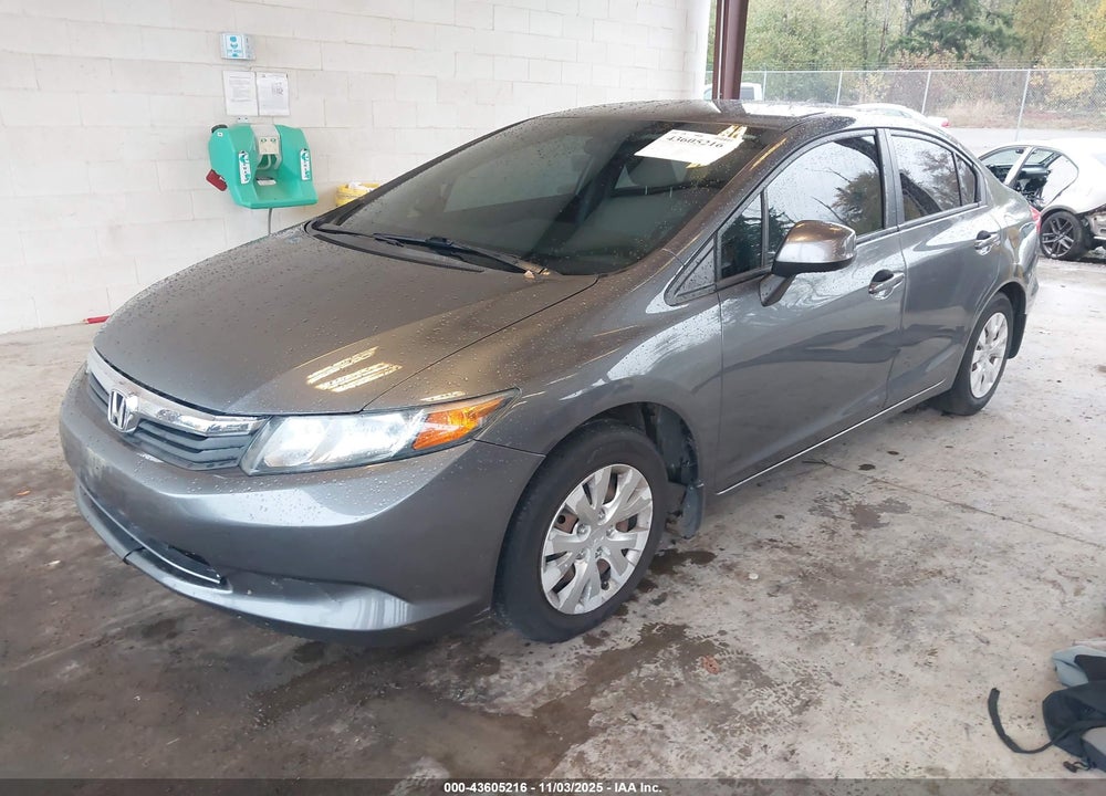 2012 HONDA CIVIC LX VIN: 19XFB2F53CE327863