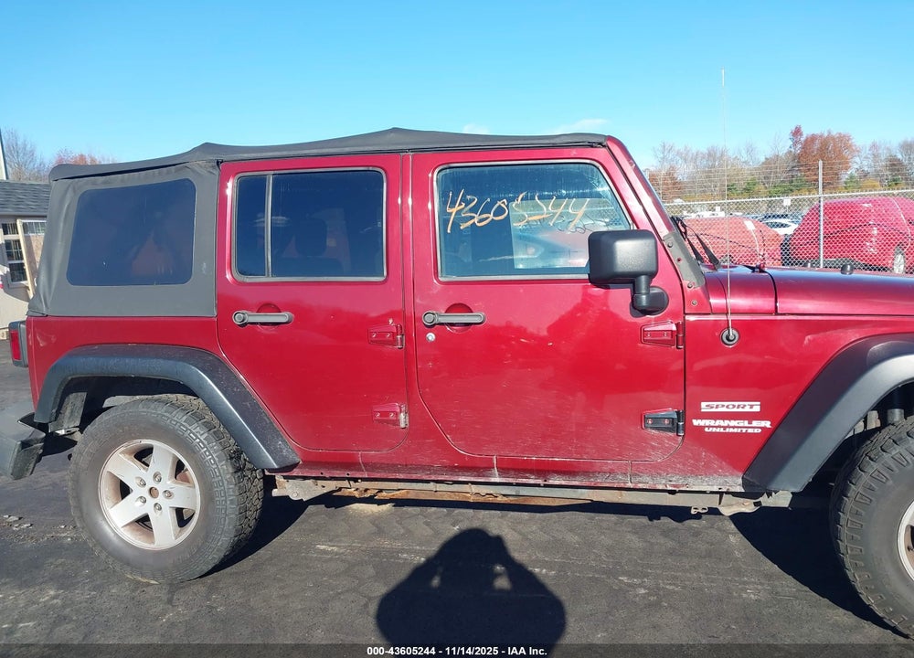2010 JEEP WRANGLER UNLIMITED SPORT VIN: 1J4BA3H11AL130447