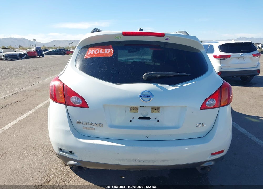 2009 NISSAN MURANO SL VIN: JN8AZ18U89W100501