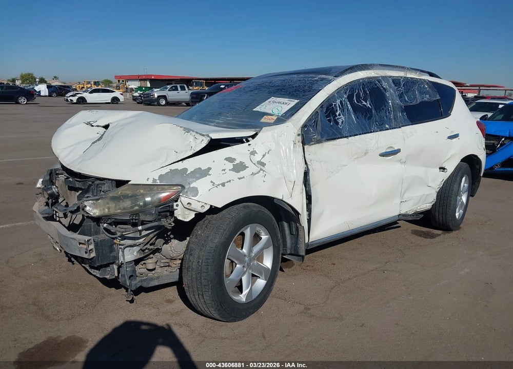 2009 NISSAN MURANO SL VIN: JN8AZ18U89W100501