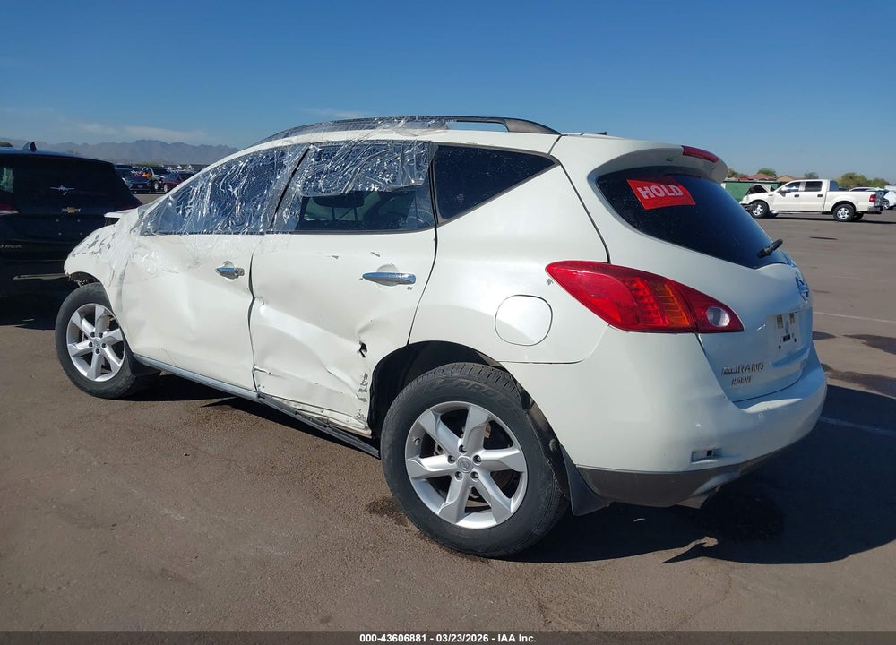 2009 NISSAN MURANO SL VIN: JN8AZ18U89W100501