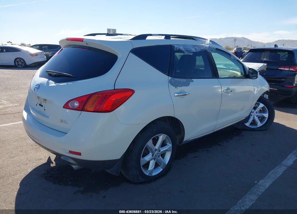 2009 NISSAN MURANO SL VIN: JN8AZ18U89W100501