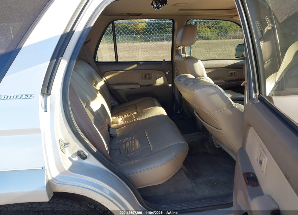 1999 TOYOTA 4RUNNER LIMITED VIN: JT3HN87R6X9021047