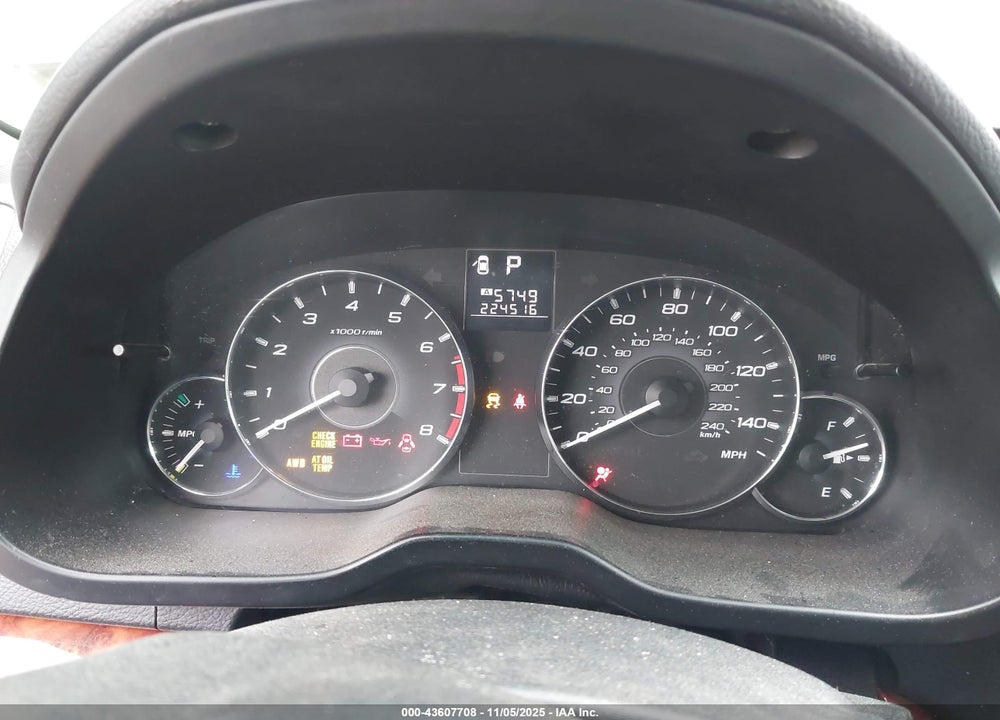 2011 SUBARU OUTBACK 2.5I LIMITED VIN: 4S4BRBKCXB3423425