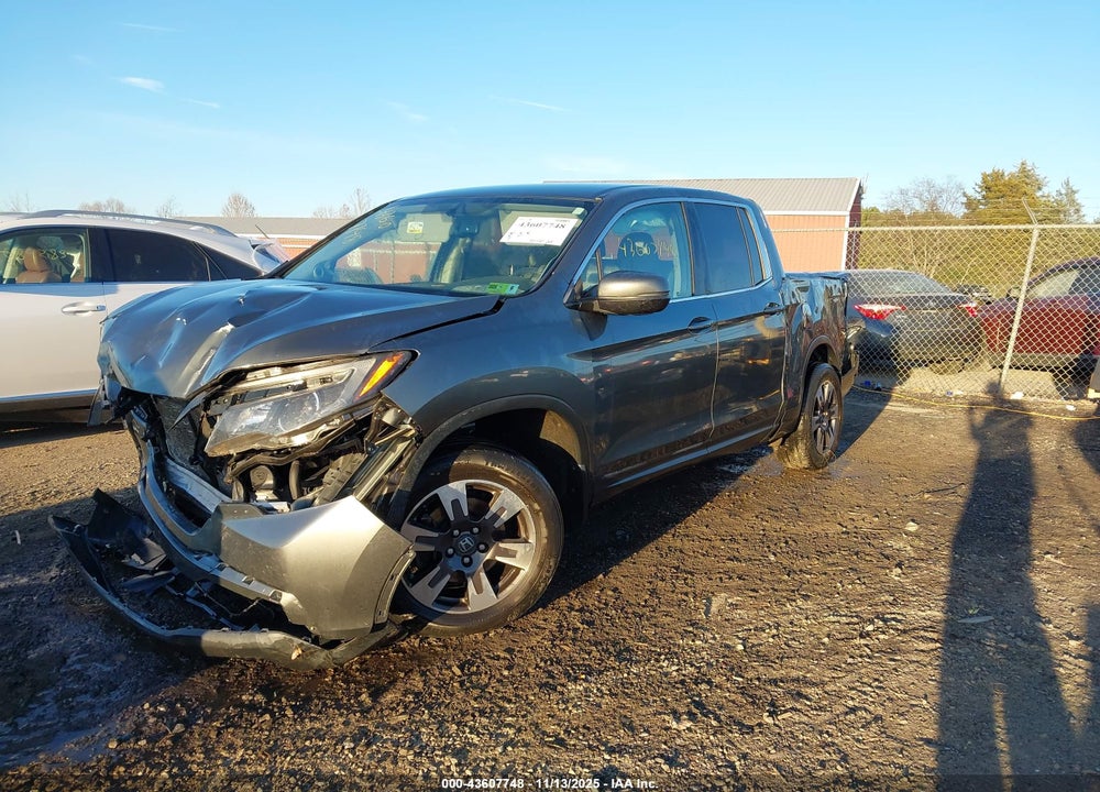 2017 HONDA RIDGELINE RTL-T VIN: 5FPYK3F61HB026489