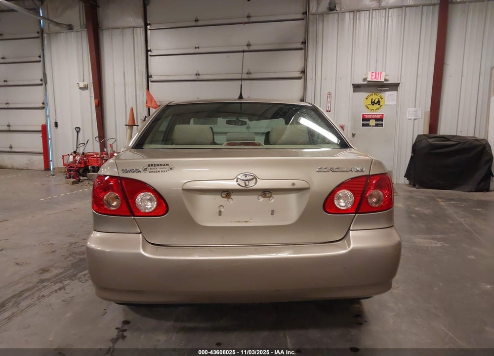 2006 TOYOTA COROLLA LE VIN: 2T1BR32E86C679944