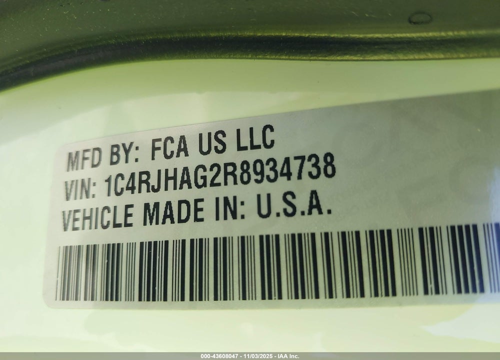 2024 JEEP GRAND CHEROKEE VIN: 1C4RJHAG2R8934738