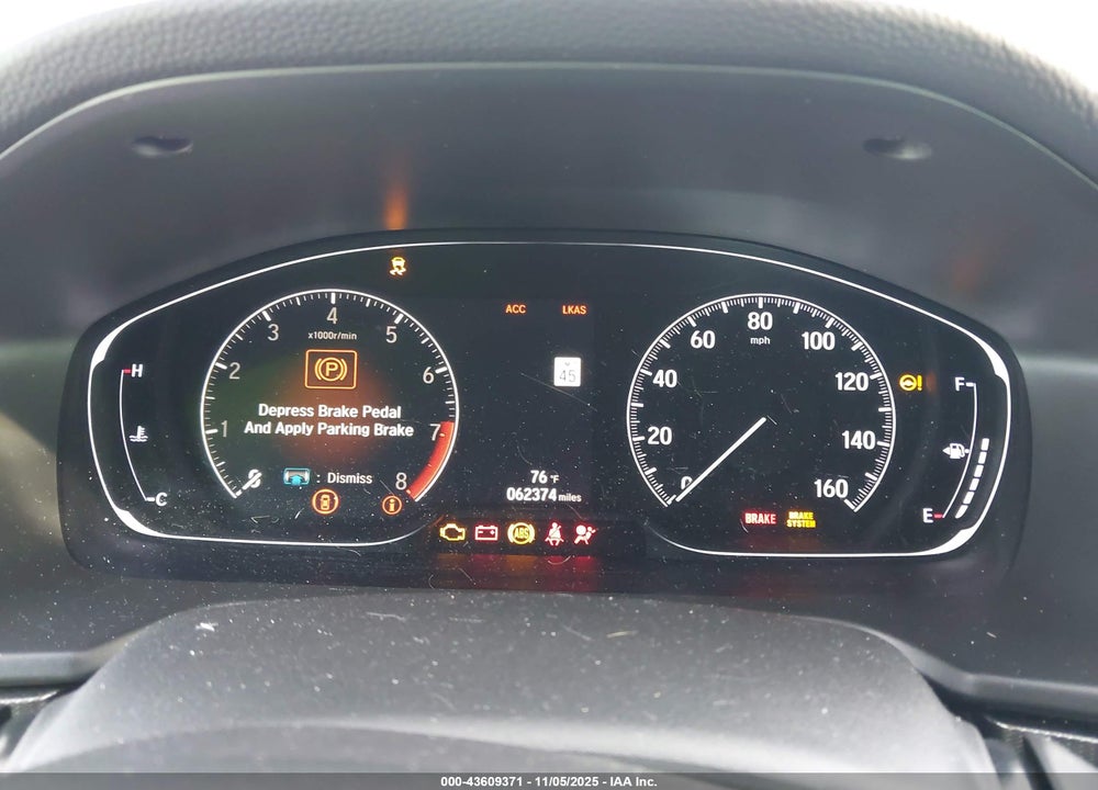 2019 HONDA ACCORD VIN: 1HGCV2E38KA008441