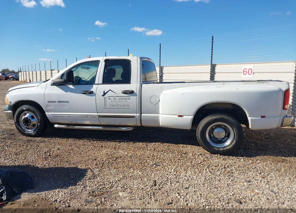 2003 DODGE RAM 3500 SLT/LARAMIE/ST VIN: 3D7MA48CX3G797870