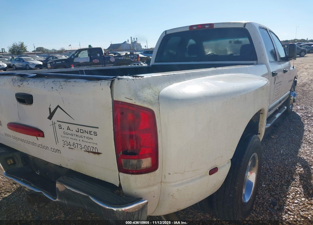 2003 DODGE RAM 3500 SLT/LARAMIE/ST VIN: 3D7MA48CX3G797870