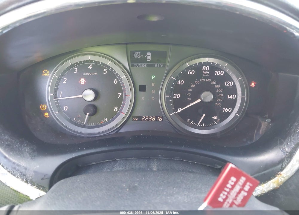 2009 LEXUS ES 350 VIN: JTHBJ46G392293734