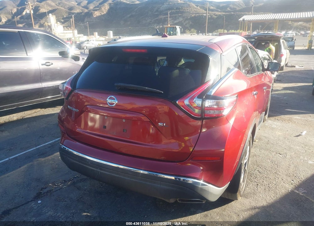 2015 NISSAN MURANO SL VIN: 5N1AZ2MGXFN240502