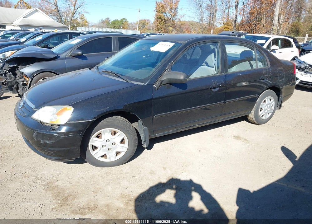 2003 HONDA CIVIC LX VIN: 1HGES165X3L020575