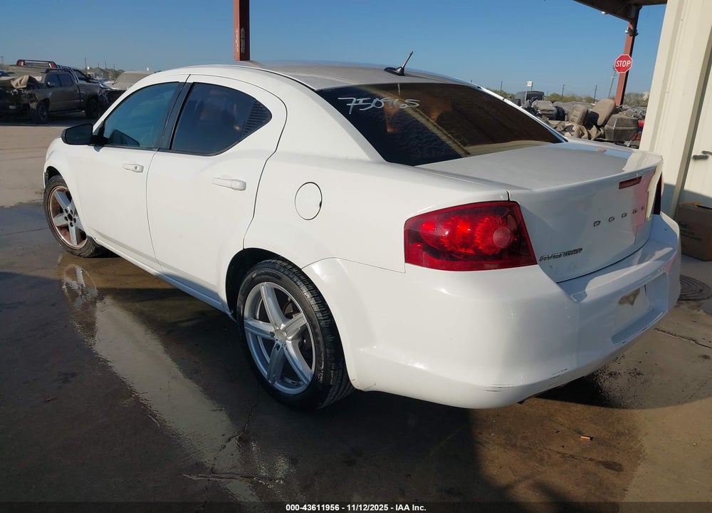 2013 DODGE AVENGER SE V6 VIN: 1C3CDZAG0DN750965