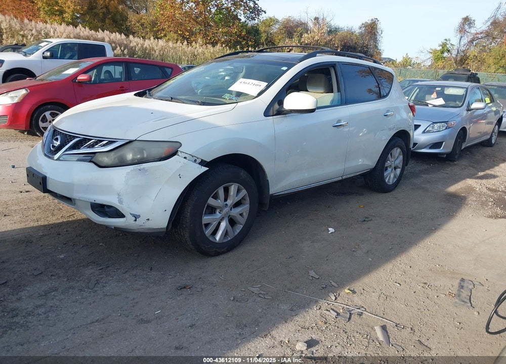 2011 NISSAN MURANO SV VIN: JN8AZ1MW5BW156795