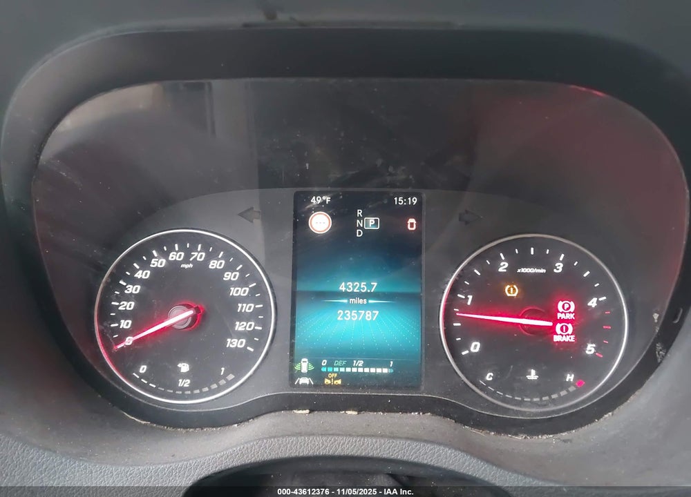 2019 MERCEDES-BENZ SPRINTER 2500 HIGH ROOF V6 VIN: WD3PF1CD8KP054488