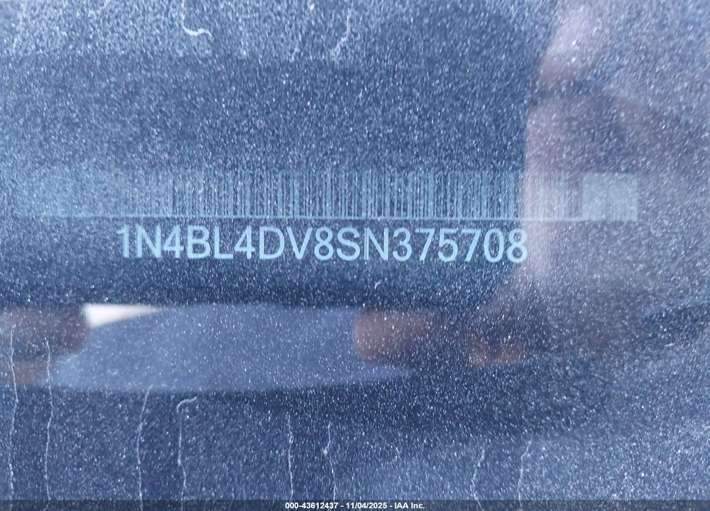 2025 NISSAN ALTIMA SV FWD VIN: 1N4BL4DV8SN375708