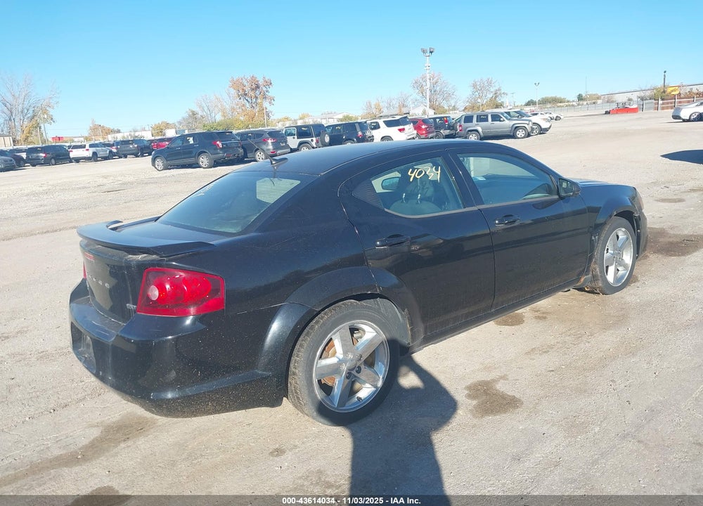 2012 DODGE AVENGER SXT VIN: 1C3CDZCB0CN290853