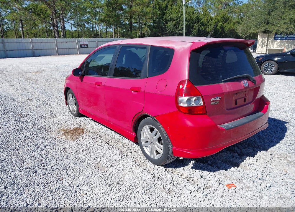 2008 HONDA FIT SPORT VIN: JHMGD38678S015770