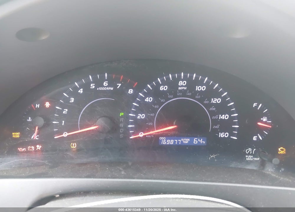 2011 TOYOTA CAMRY LE V6 VIN: 4T1BK3EK1BU624783