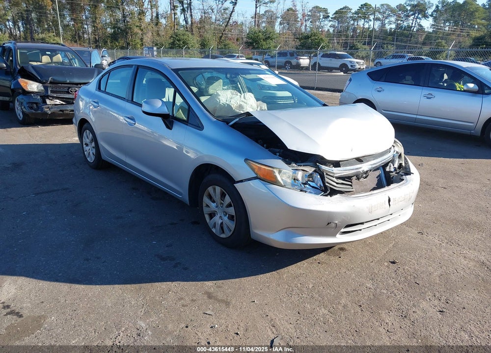 2012 HONDA CIVIC LX VIN: 19XFB2F52CE084661