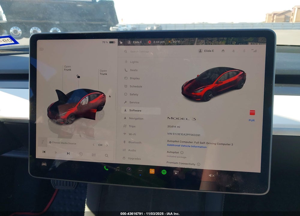 2023 TESLA MODEL 3 REAR-WHEEL DRIVE VIN: 5YJ3E1EA2PF563391