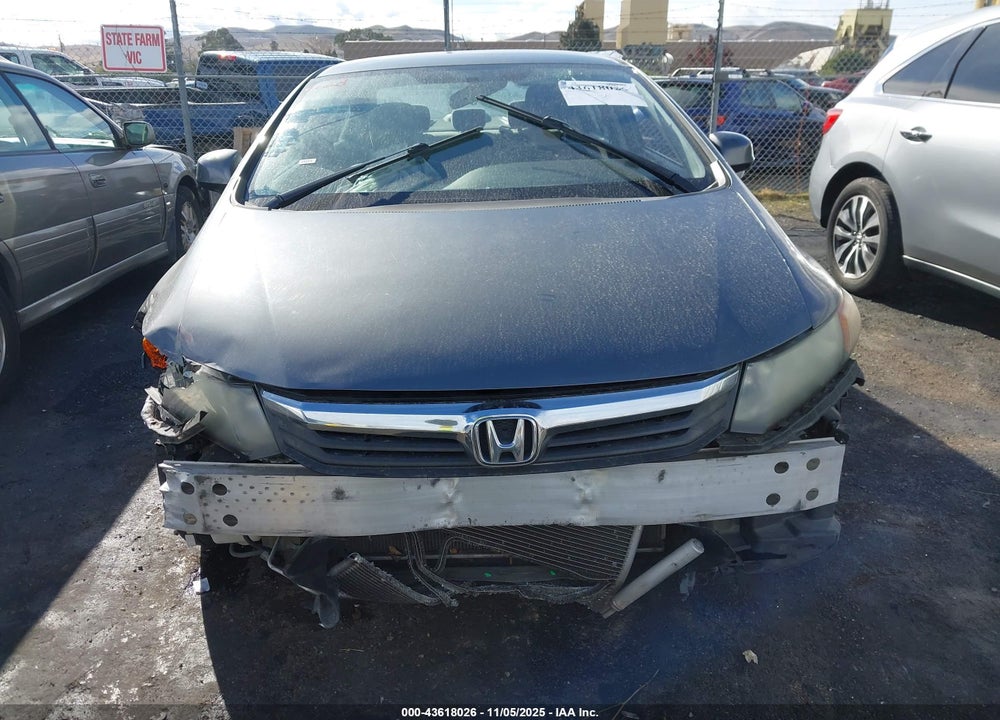 2012 HONDA CIVIC LX VIN: 19XFB2F57CE041028