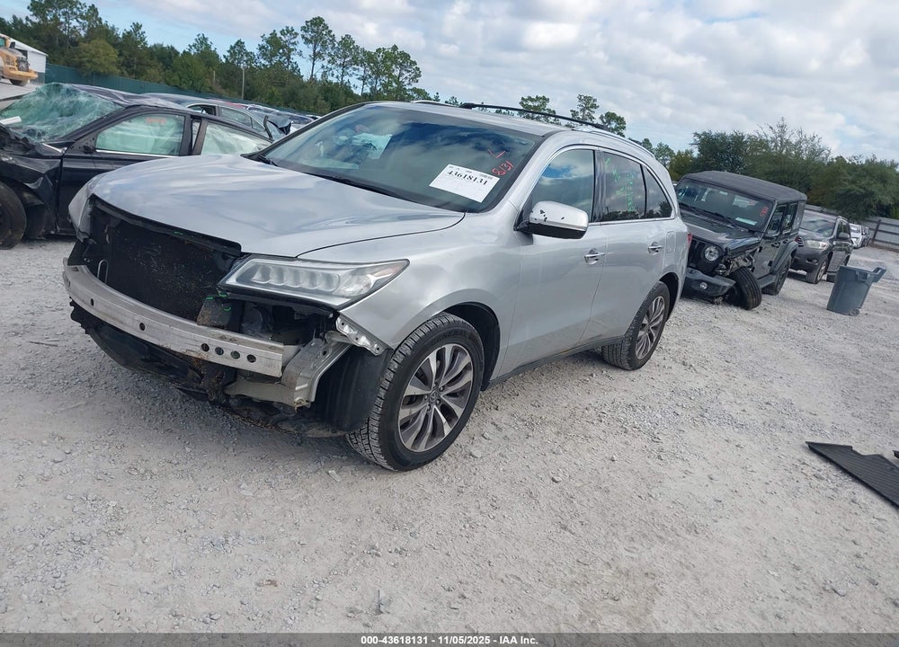2014 ACURA MDX TECHNOLOGY PACKAGE VIN: 5FRYD3H42EB015221