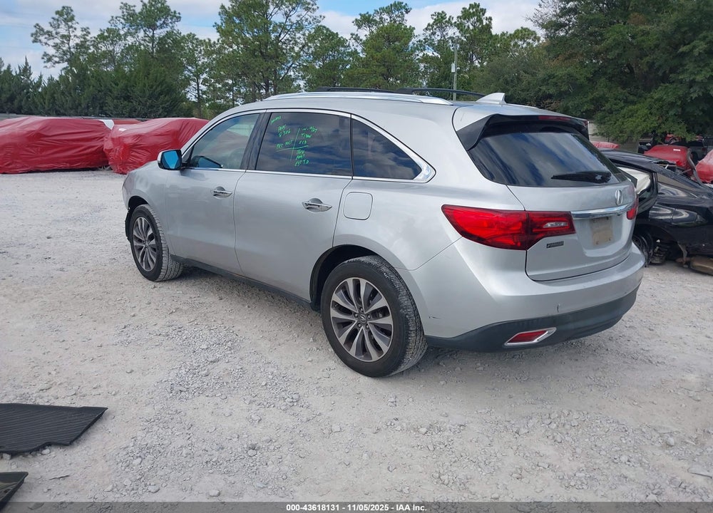 2014 ACURA MDX TECHNOLOGY PACKAGE VIN: 5FRYD3H42EB015221