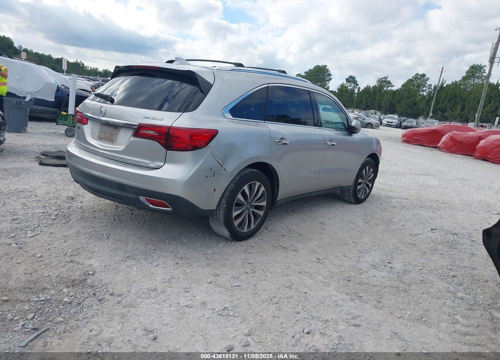 2014 ACURA MDX TECHNOLOGY PACKAGE VIN: 5FRYD3H42EB015221