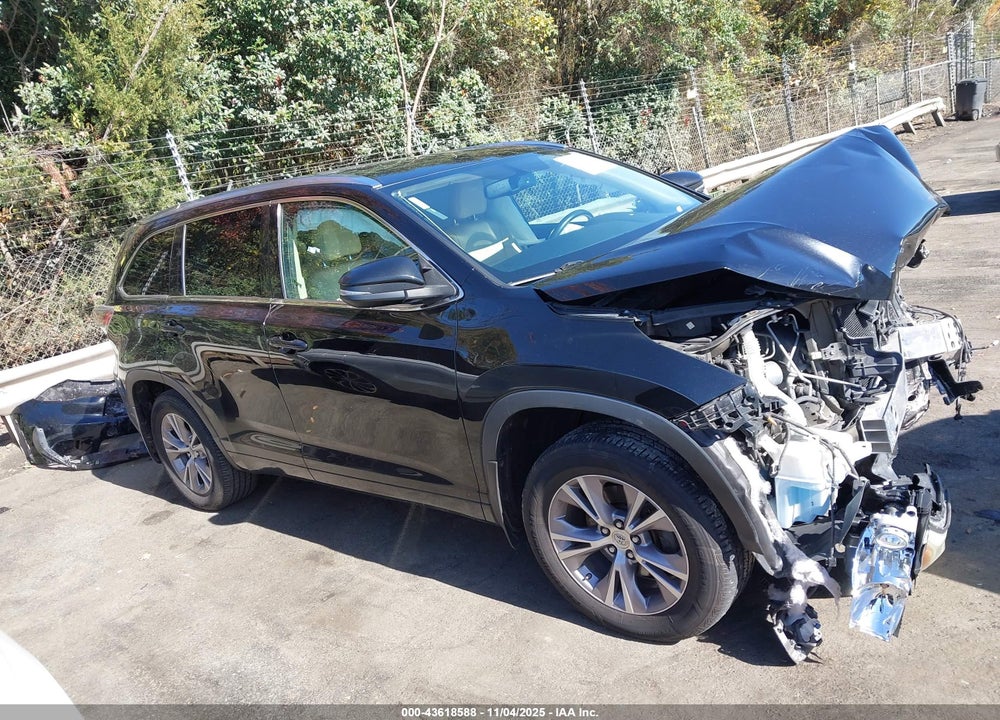 2015 TOYOTA HIGHLANDER XLE V6 VIN: 5TDJKRFH6FS207661