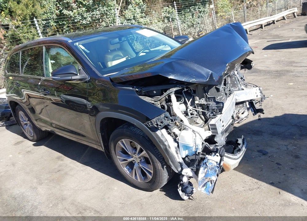 2015 TOYOTA HIGHLANDER XLE V6 VIN: 5TDJKRFH6FS207661