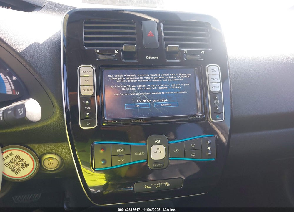 2013 NISSAN LEAF VIN: 1N4AZ0CP3DC405458
