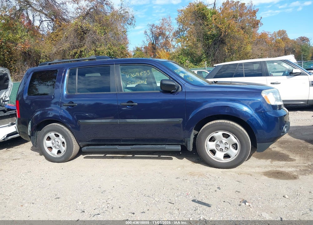 2013 HONDA PILOT LX VIN: 5FNYF4H2XDB033576