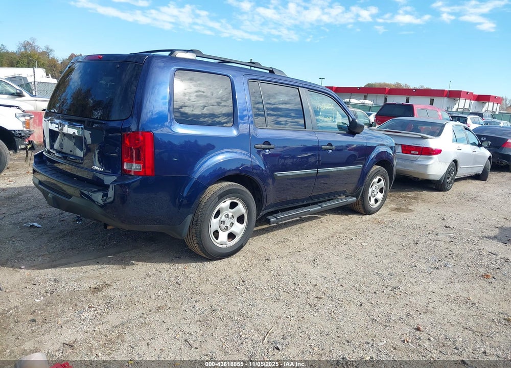 2013 HONDA PILOT LX VIN: 5FNYF4H2XDB033576