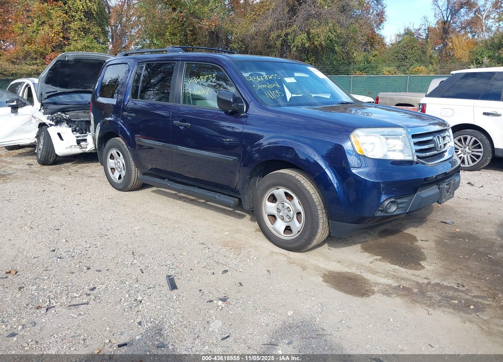 2013 HONDA PILOT LX VIN: 5FNYF4H2XDB033576