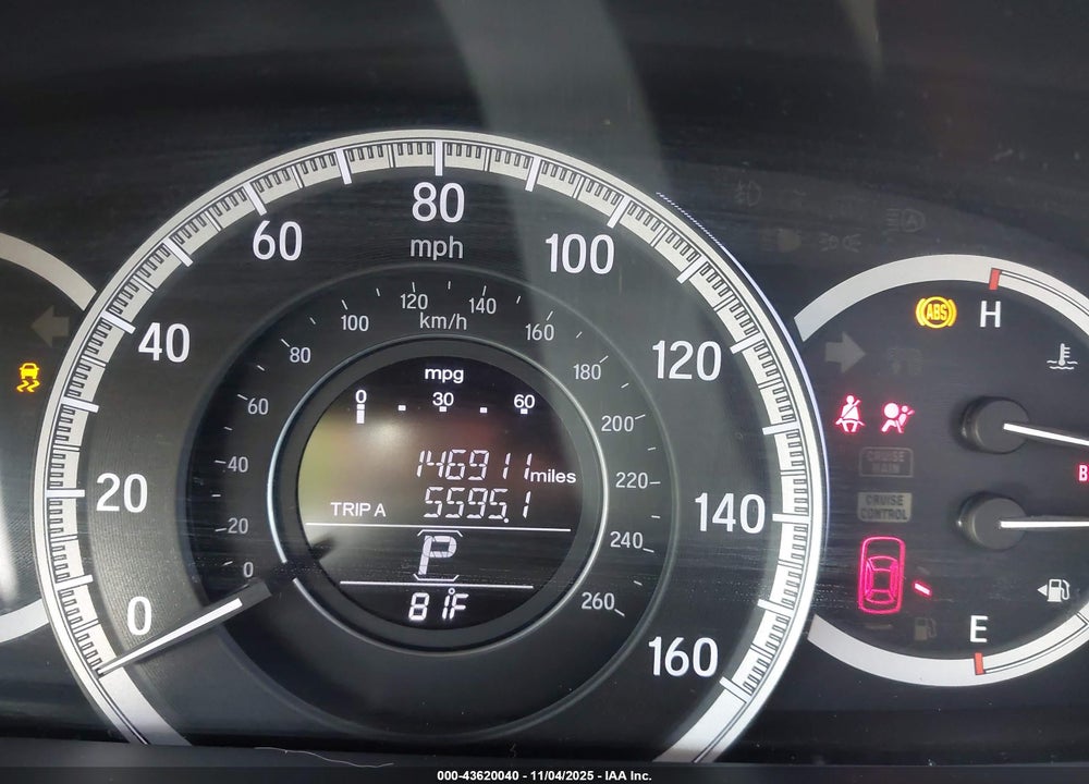 2016 HONDA ACCORD EX-L VIN: 1HGCR2F87GA030288