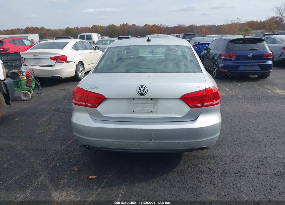 2013 VOLKSWAGEN PASSAT 2.5L SE VIN: 1VWBP7A34DC074867