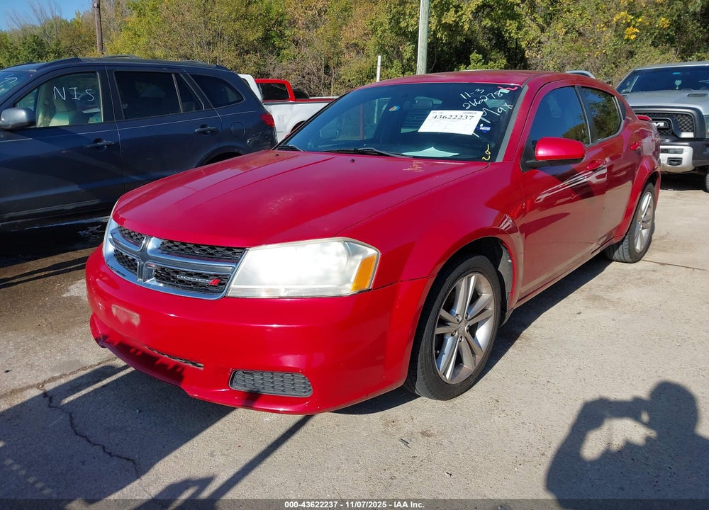 2012 DODGE AVENGER SXT VIN: 1C3CDZCB4CN266278