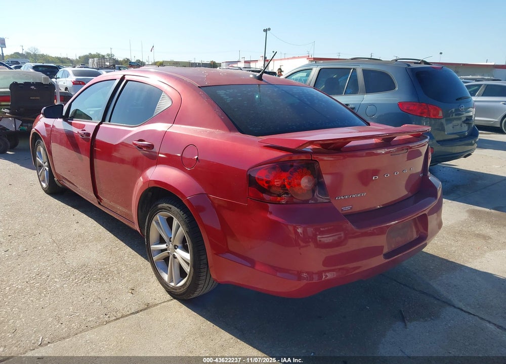 2012 DODGE AVENGER SXT VIN: 1C3CDZCB4CN266278