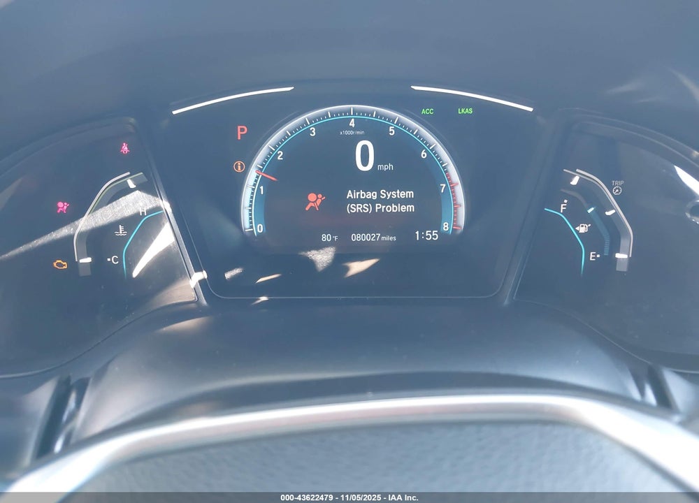 2019 HONDA CIVIC LX VIN: 19XFC2F60KE030568