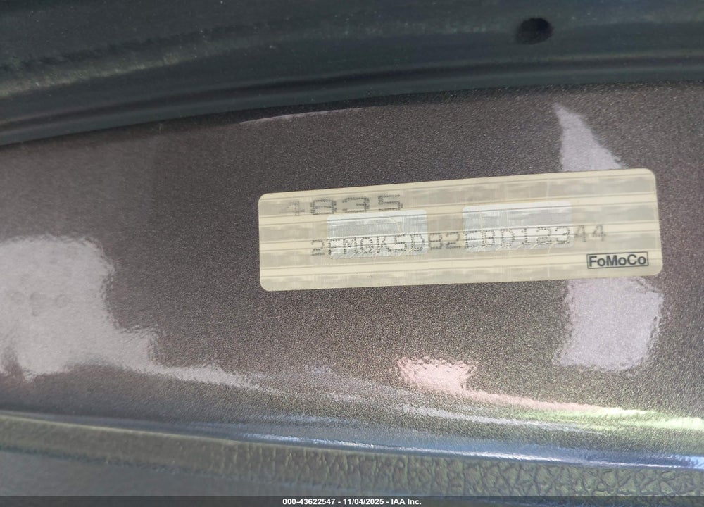 2014 FORD FLEX LIMITED VIN: 2FMGK5D82EBD12344