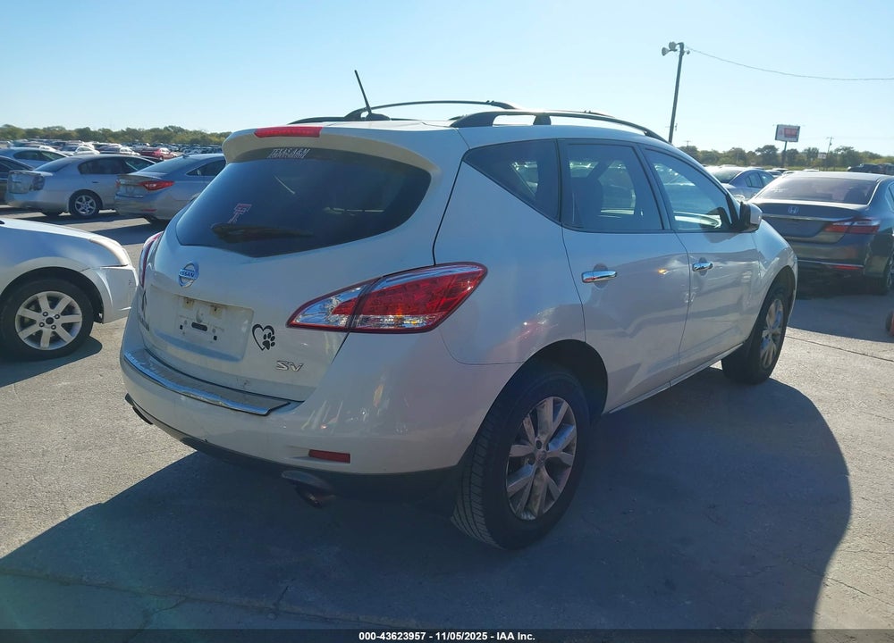 2011 NISSAN MURANO SV VIN: JN8AZ1MU9BW065866