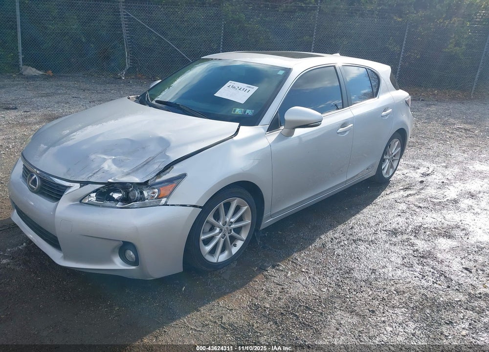 2012 LEXUS CT 200H PREMIUM VIN: JTHKD5BH6C2100656