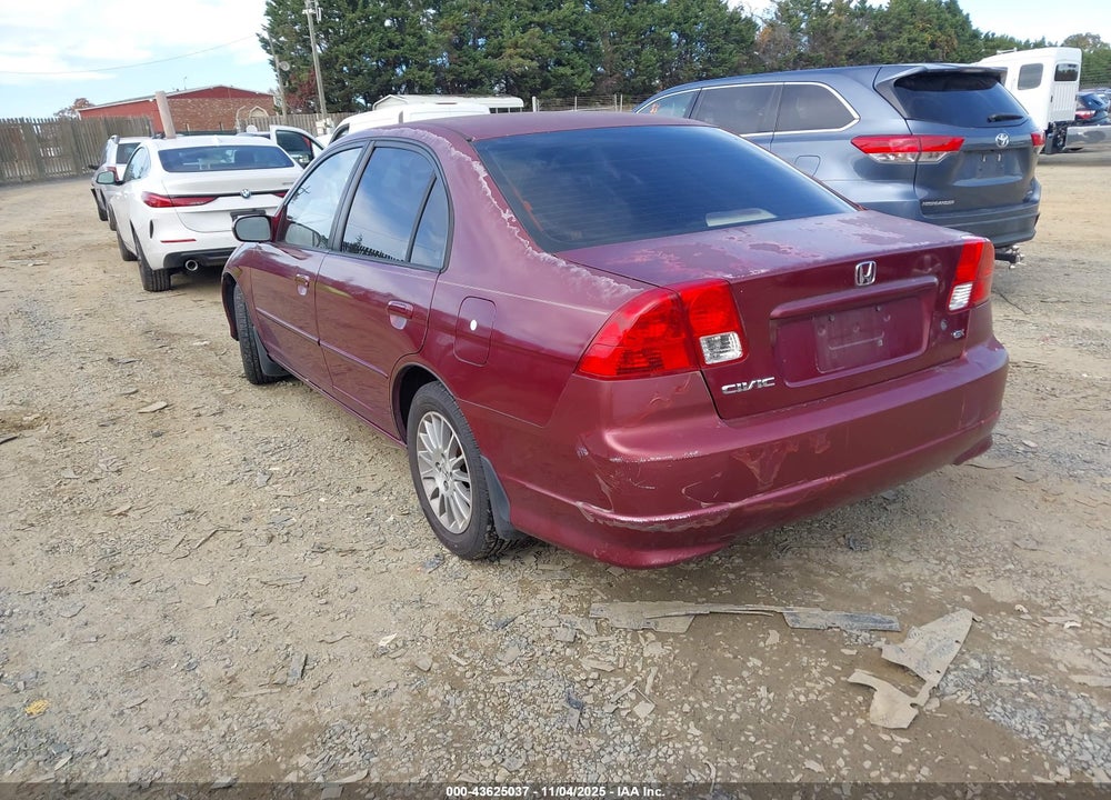 2004 HONDA CIVIC EX VIN: 2HGES26884H524458