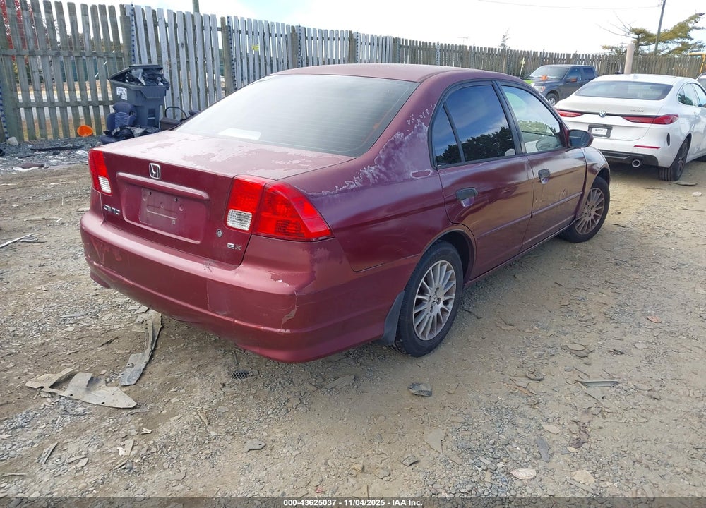 2004 HONDA CIVIC EX VIN: 2HGES26884H524458